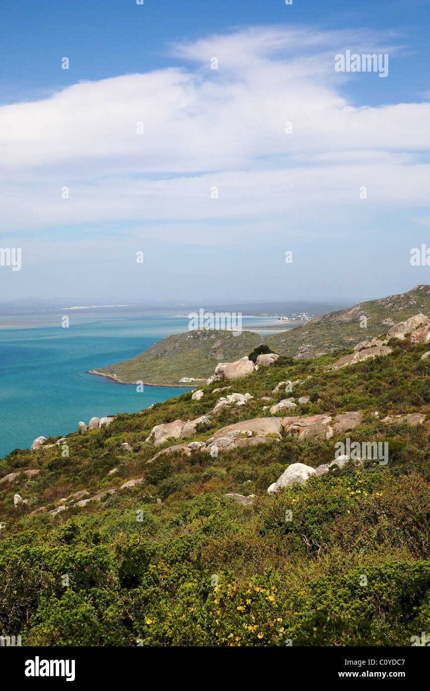 Ein Blick auf Langebaan Lagune von West Coast National Park, Western Cape, Südafrika. Stockfoto