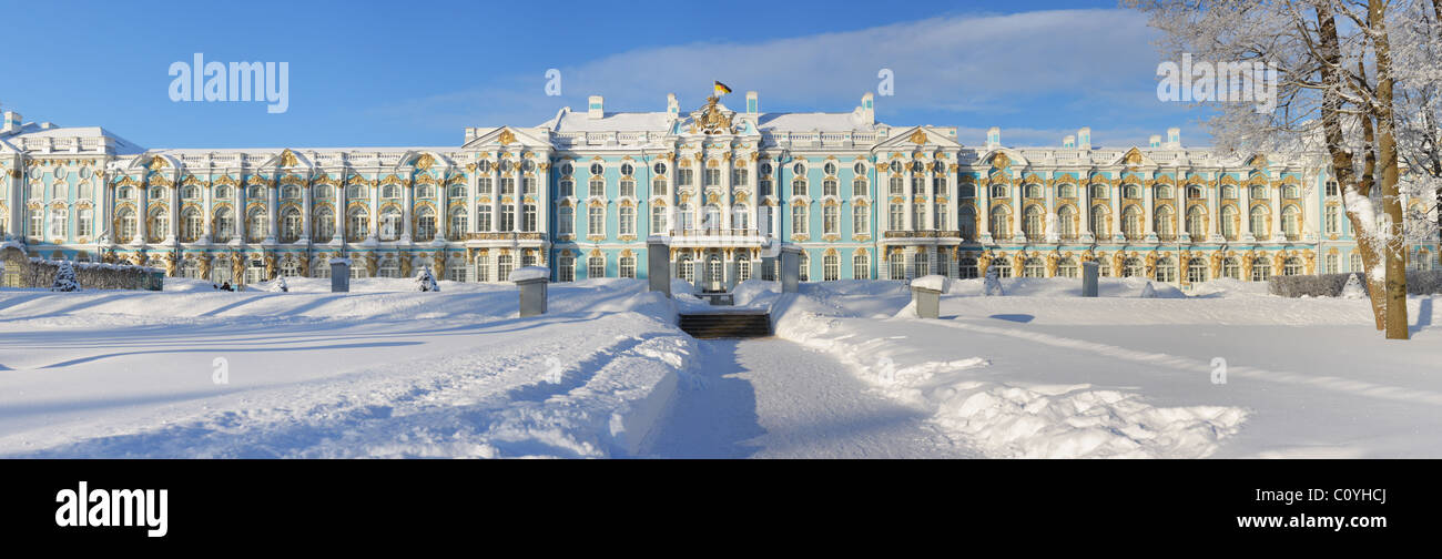 Katharinenpalast, Zarskoje Selo, Puschkin, Sankt Petersburg, Russland Stockfoto