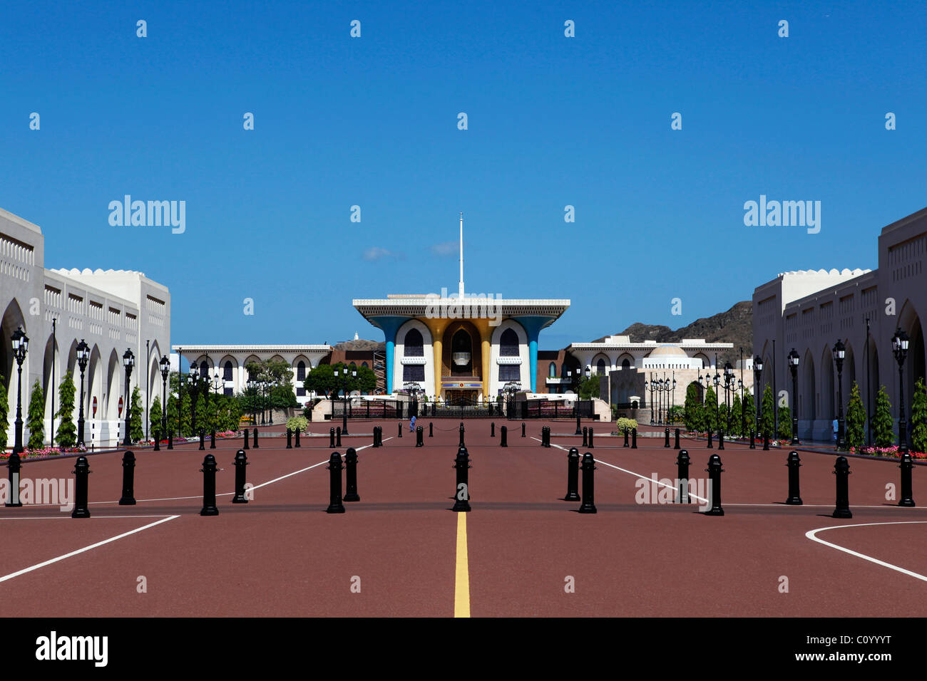 Al-Alam-Palast in Maskat, Oman. Stockfoto