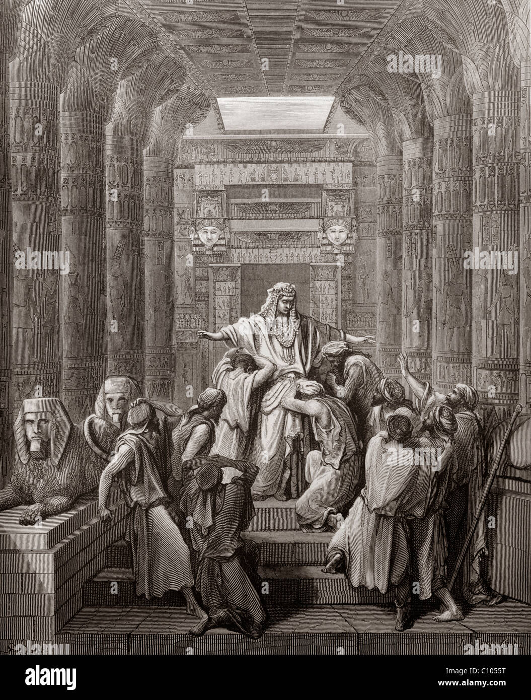 Bibeldarstellung von Joseph macht sich seinen Brüdern durch Gustave Dore Genesis 45:1 bekannt Stockfoto