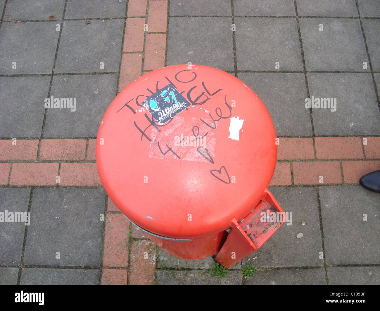 Kurfuerst-Joachim-Friedrich-Gymnasium-Gymnasium, die von Bill Kaulitz und Tom Kaulitz von Tokio Hotel besucht wurde. Stockfoto