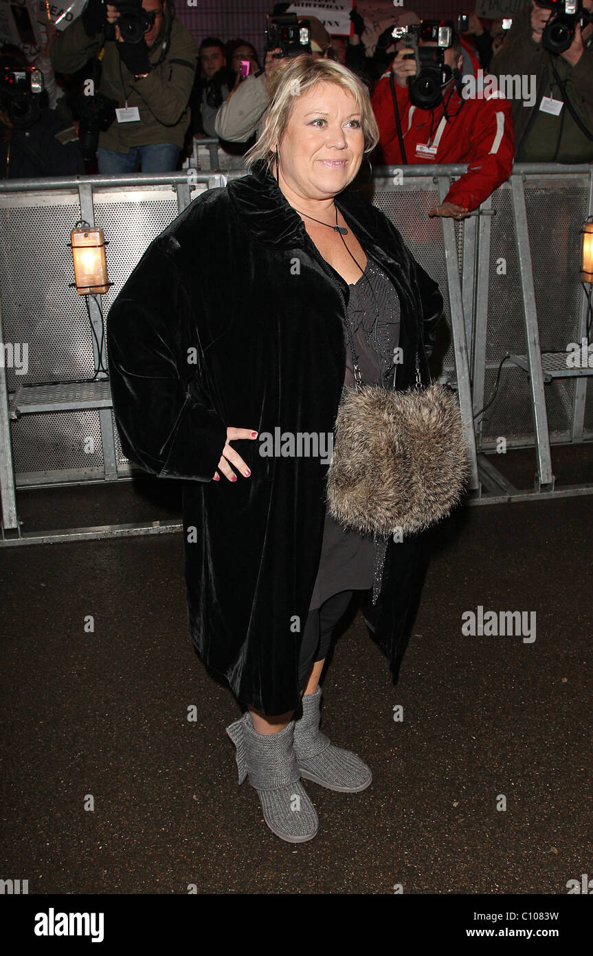 Tina Malone ist der zweite Berühmtheit aus der 2009 Celebrity Big Brother Haus Borehamwood, England - 16.01.09 vertrieben werden Stockfoto