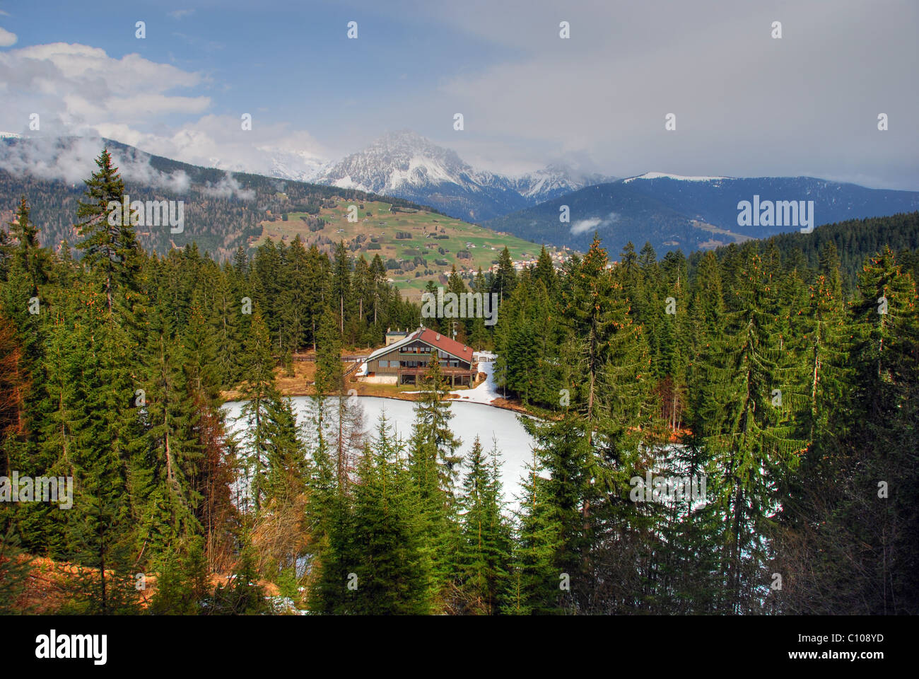 Wonderul Blick auf die Dolomiten in Italien Stockfoto