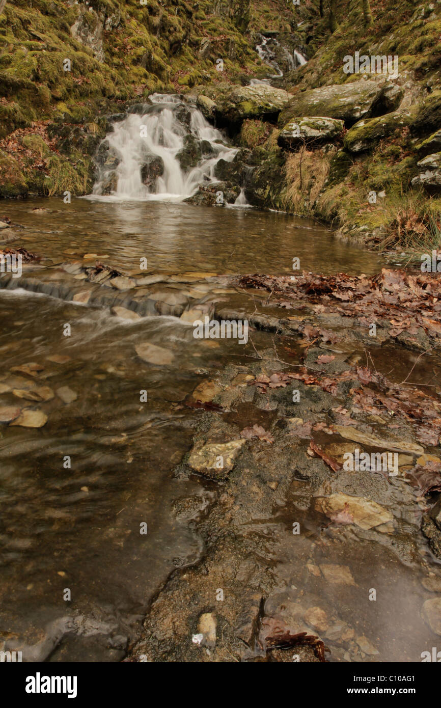 Walisische Bergfluss, Elan Valley Stockfoto