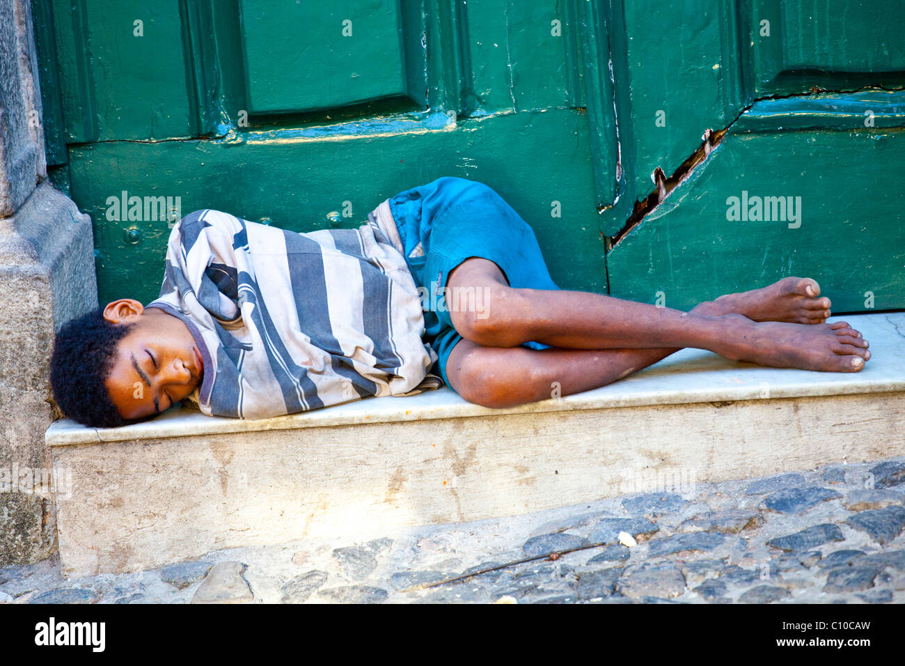 Obdachlos in Salvador, Bahia, Brasilien Stockfoto
