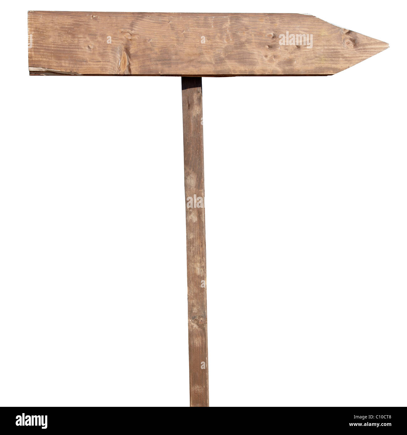 Hölzerne Wegweiser Stockfoto