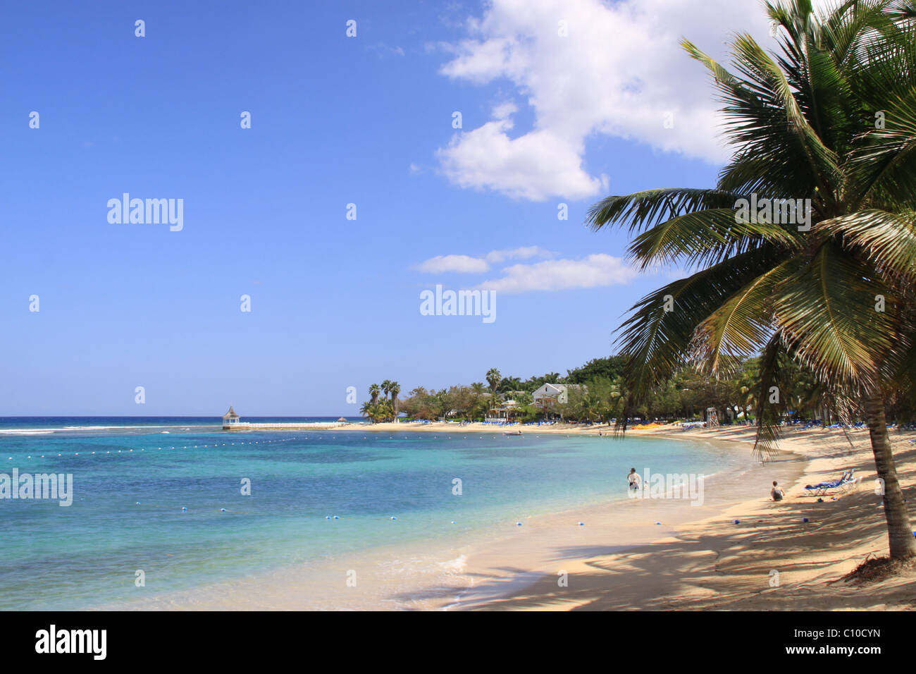 Strand, Meer, Meer, Palme, idyllische, Urlaub, Jamaika, Caribbean Stockfoto