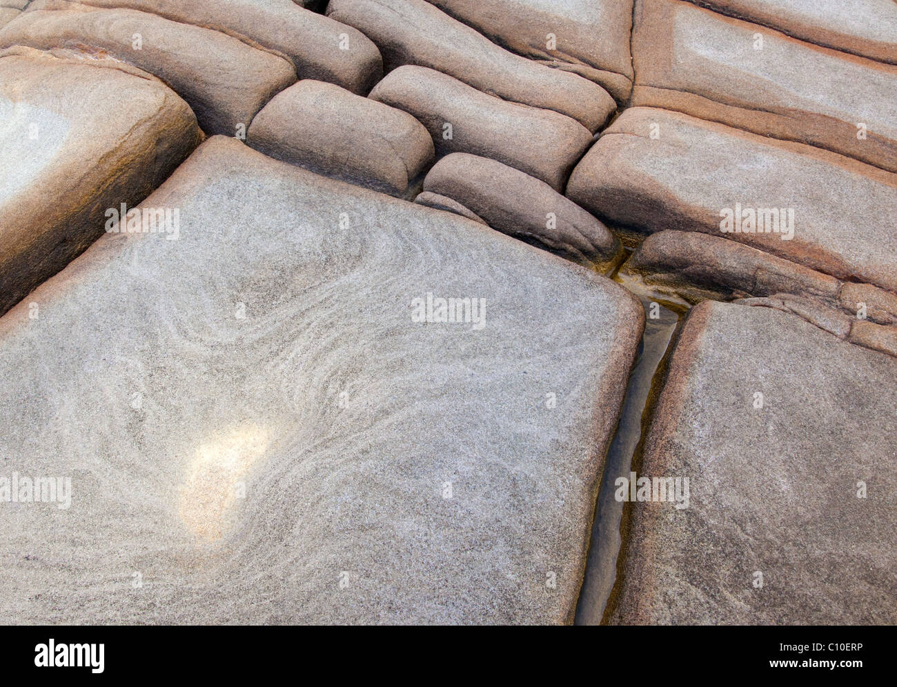 Rock Muster entlang der Küste, Bundjalung National Park, New-South.Wales, Australien Stockfoto