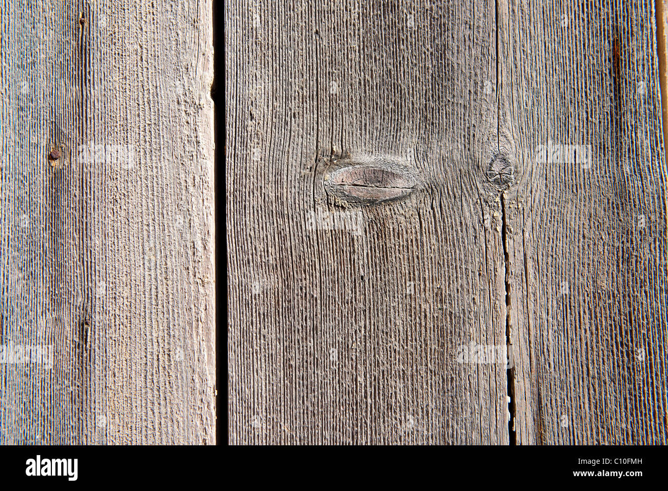 rustikale verwittertes Holz hautnah Hintergrund Stockfoto