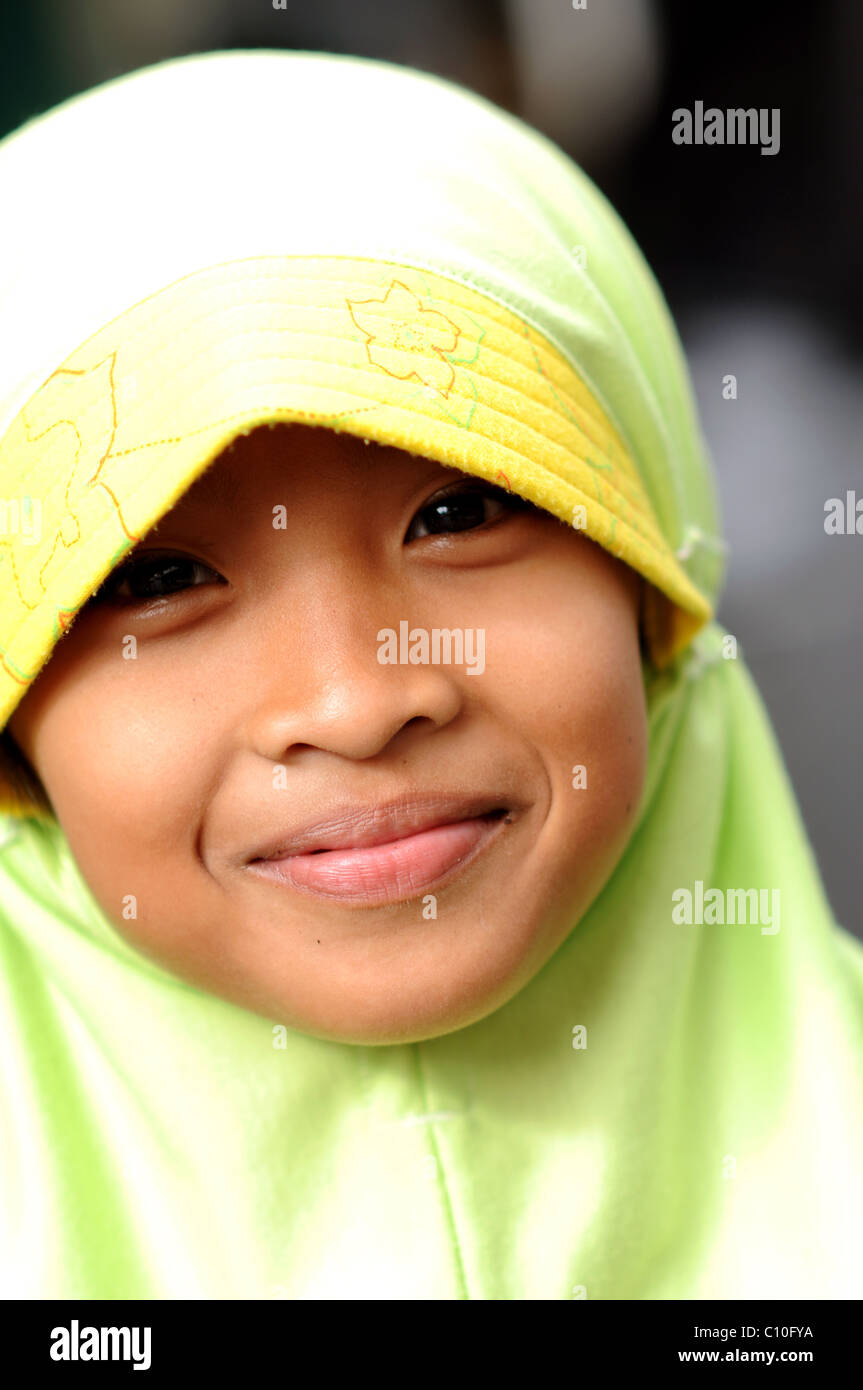 Mädchen Tanjung Pinang, Bintan, Indonesien Stockfoto