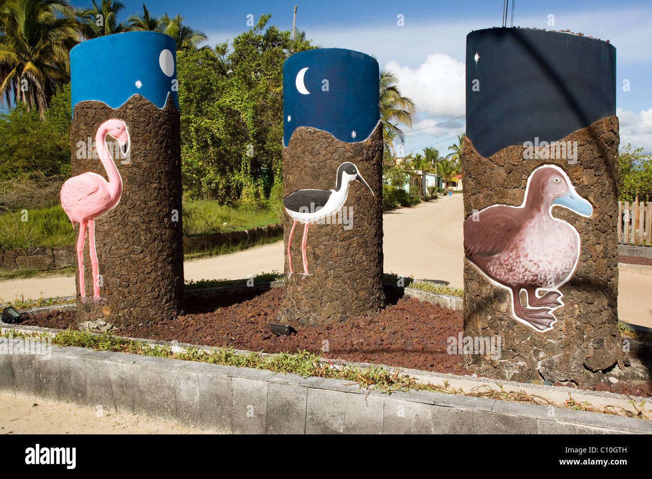 Kunstwerk auf Straßen der Insel Isabela - Galapagos-Inseln, Ecuador Stockfoto