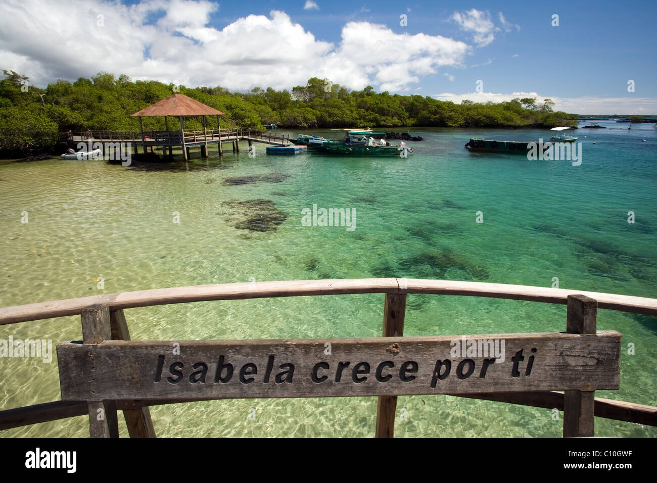 Hafen von Puerto Villamil - Isabela Island, Galapagos-Inseln, Ecuador Stockfoto