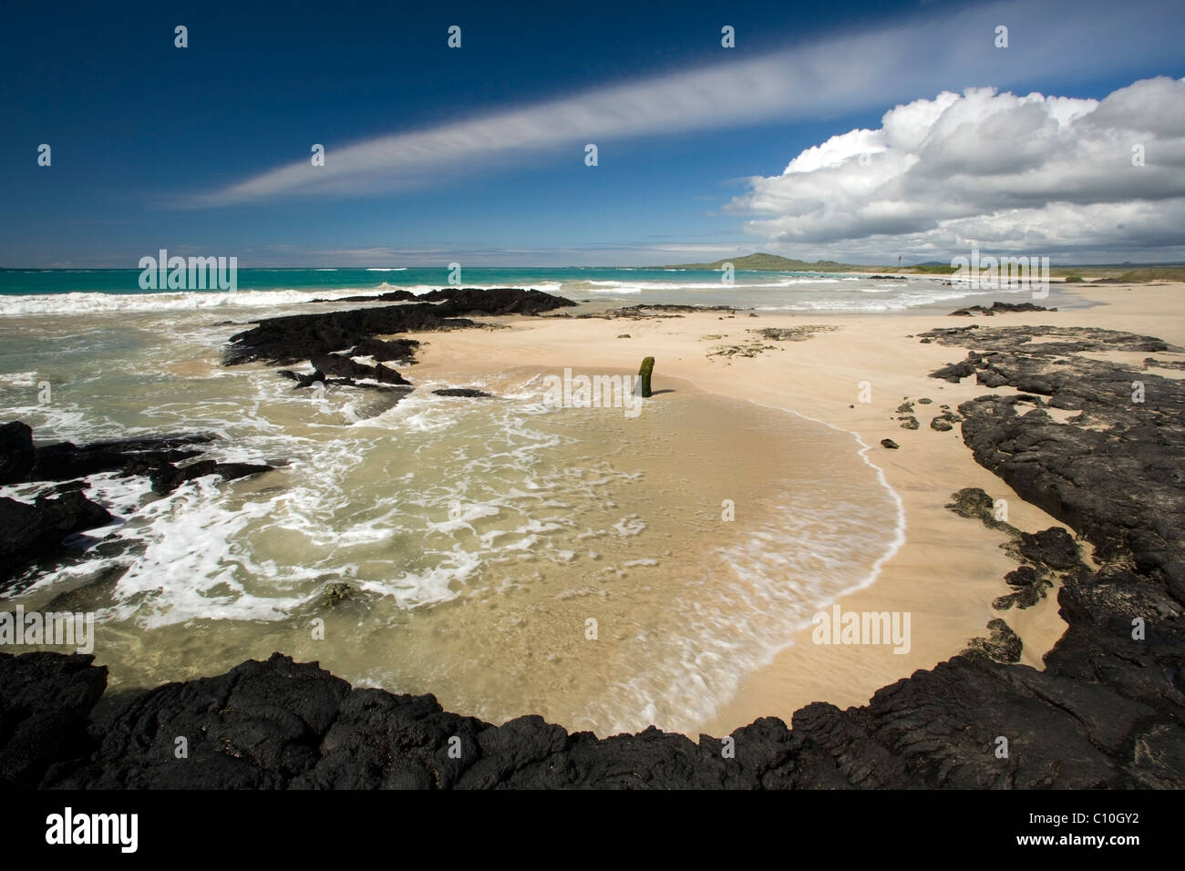 Unberührten Strand auf der Insel Isabela - Galapagos-Inseln, Ecuador Stockfoto