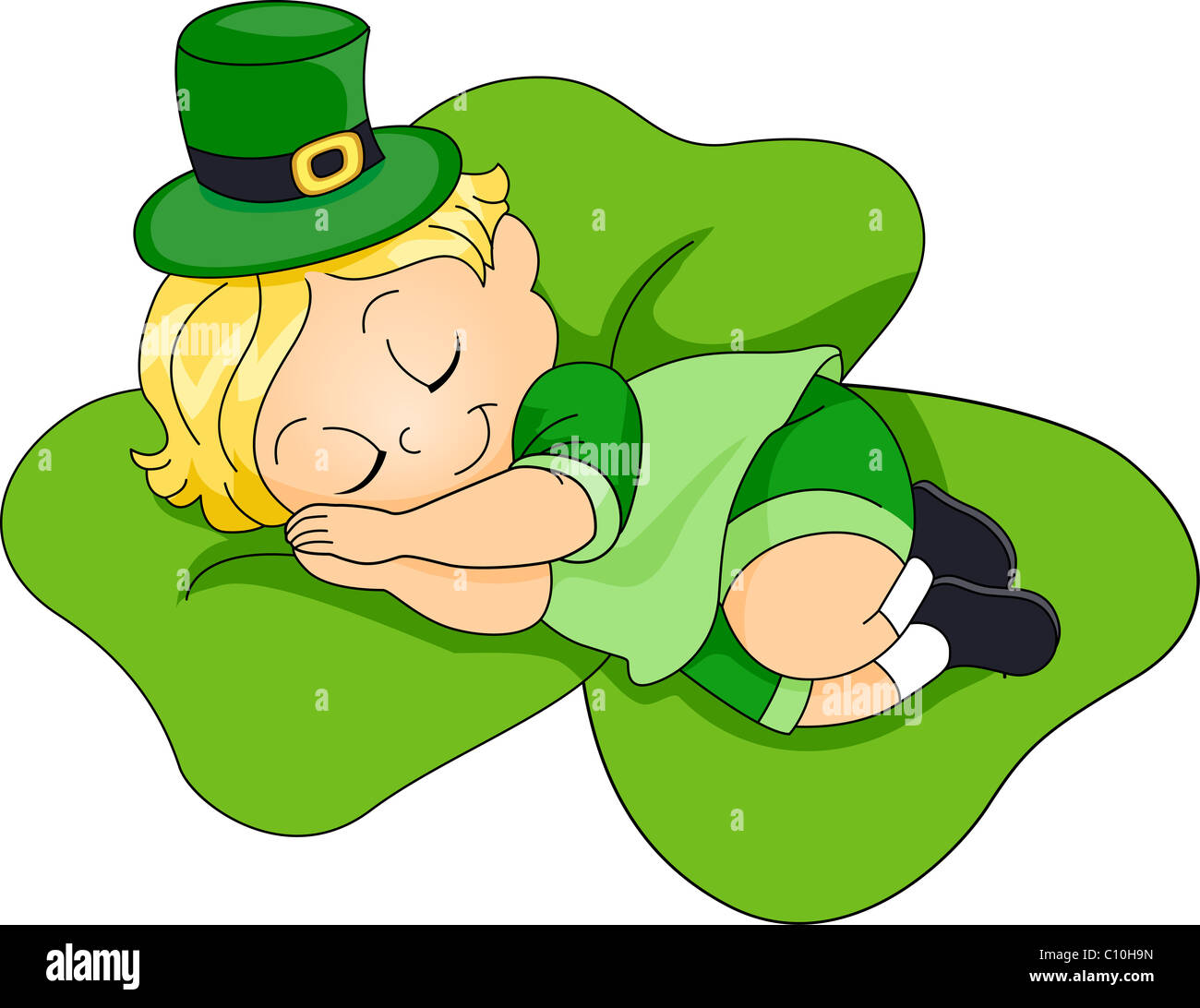 Abbildung eines Kindes tief und fest schlafen Stockfoto