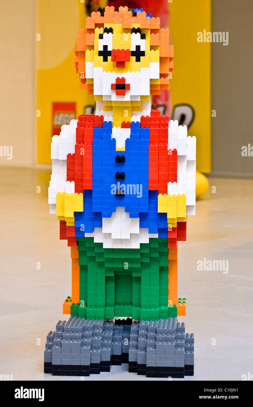 Clown aus Legosteinen hergestellt Stockfoto