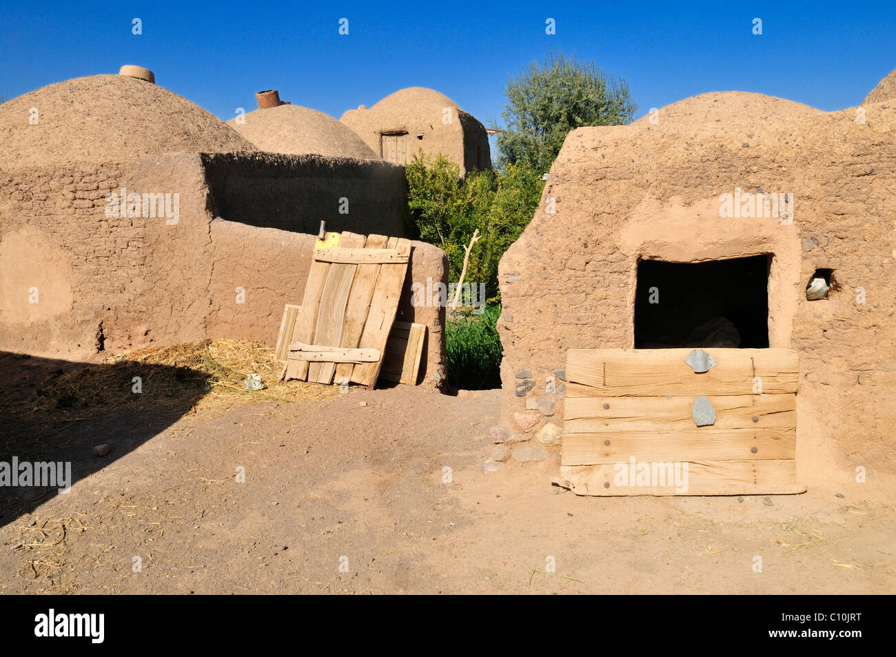 Traditionellen iranischen Adobe Dorf in der Nähe von Nain, Isfahan, Isfahan, Persien, Iran, Asien Stockfoto