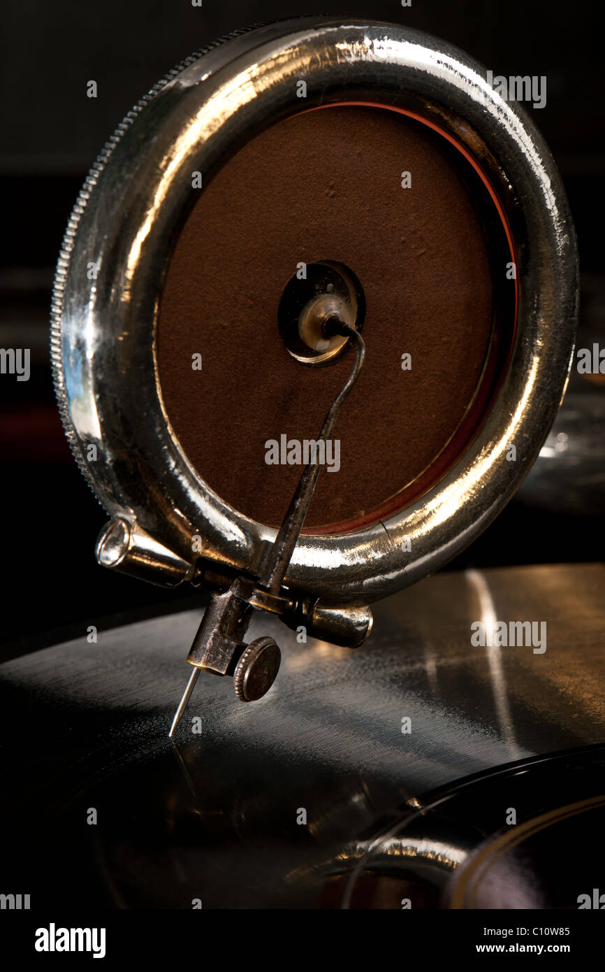 Grammophon-Stift Stockfoto