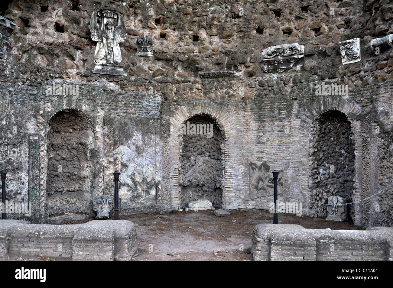 Brunnen der Farnese-Gärten, Domus bilden, Palatin, Rom, Latium, Italien, Europa Stockfoto