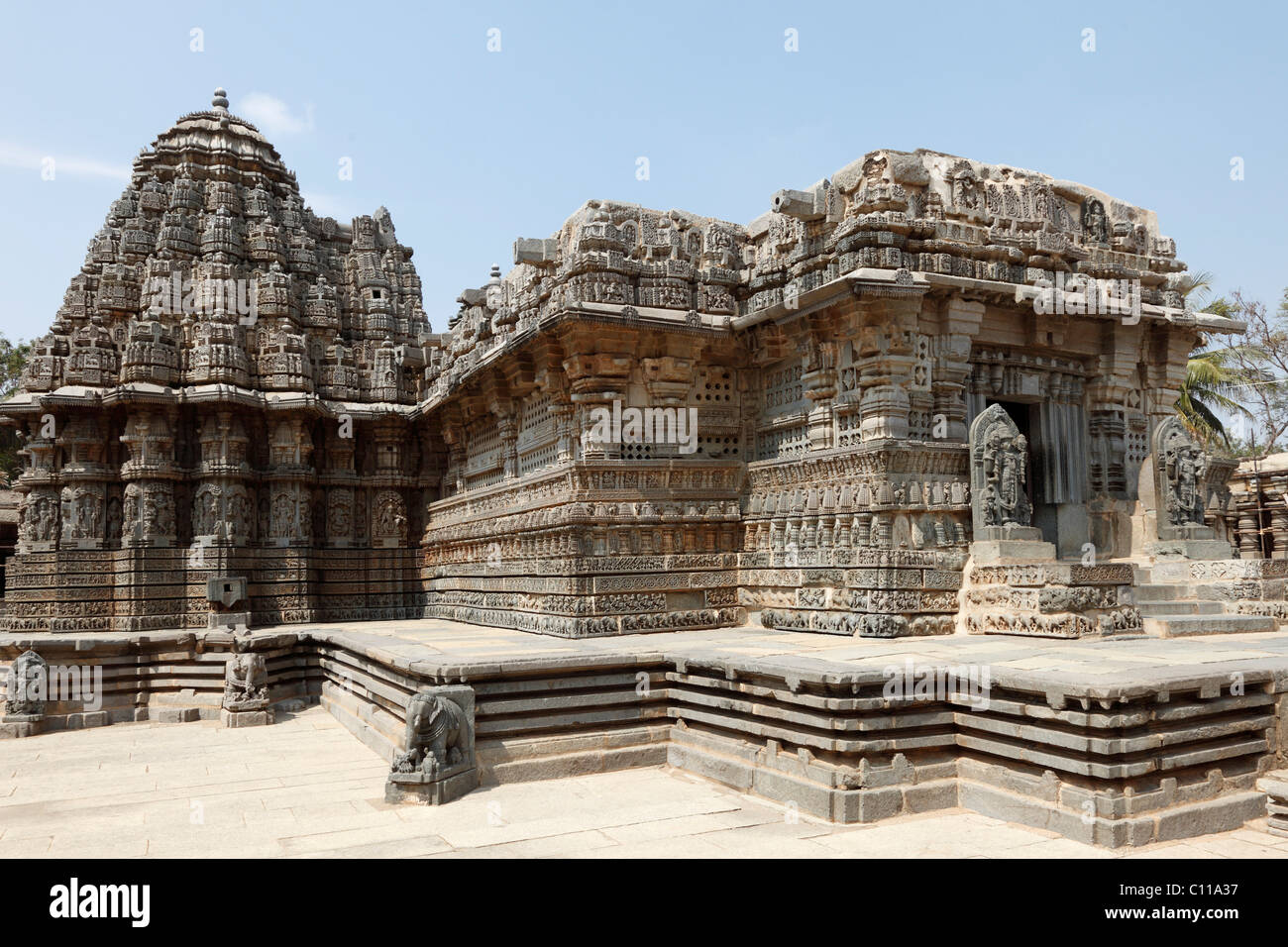 Kesava Tempel, Keshavas Tempel, Hoysala Stil, Somnathpur, Somanathapura, Karnataka, Südindien, Indien, Südasien, Asien Stockfoto