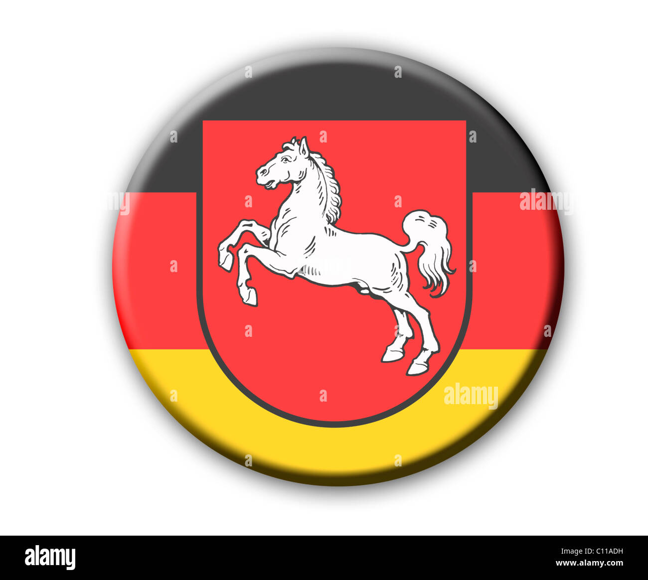 Wappen des Landes Niedersachsen, Deutschland Stockfoto
