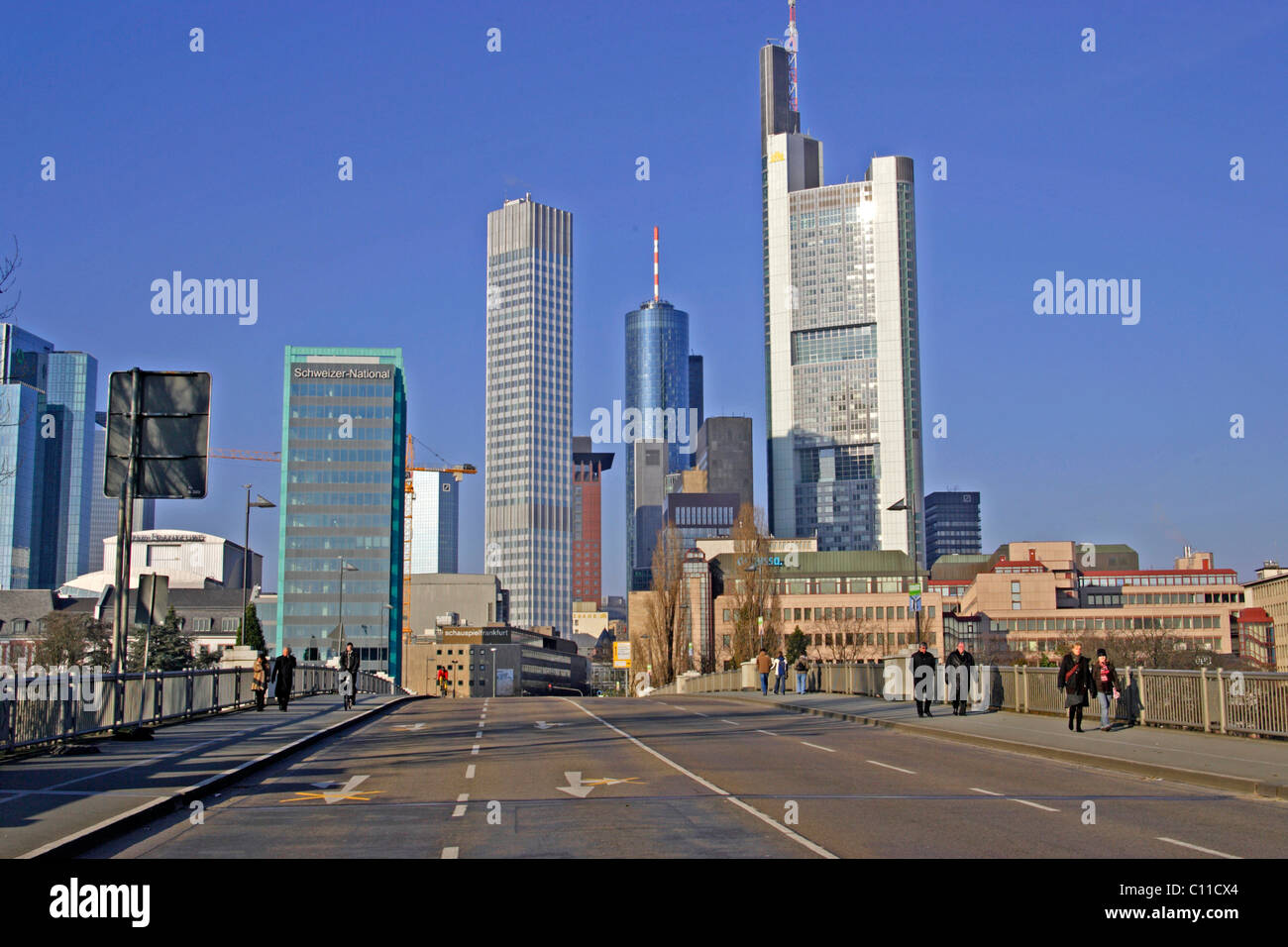 Skyline, Frankfurt am Main, Hessen, Deutschland, Europa Stockfoto