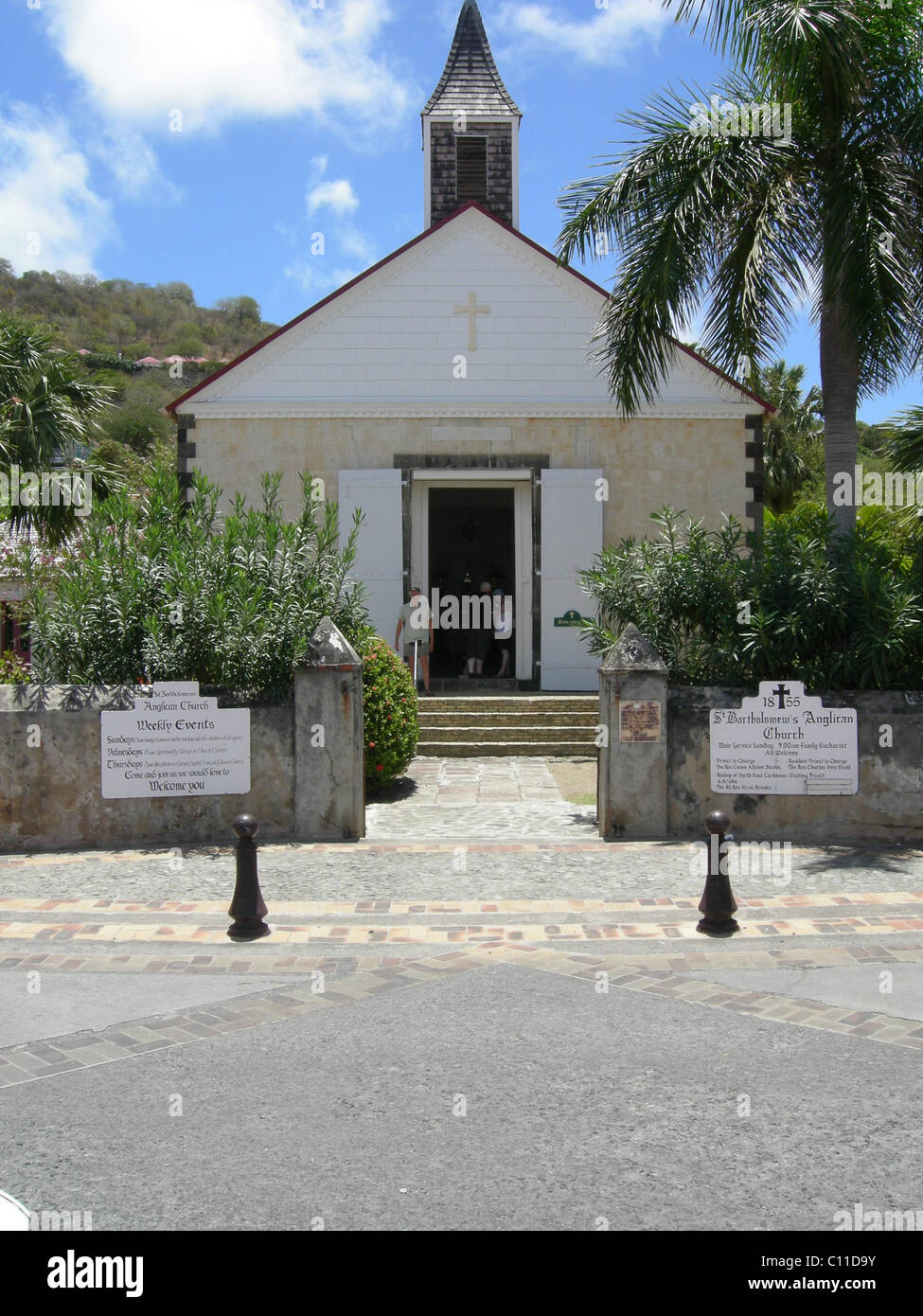 Bartholomäus anglikanische Kirche in St. Barthelemy Karibik Stockfoto