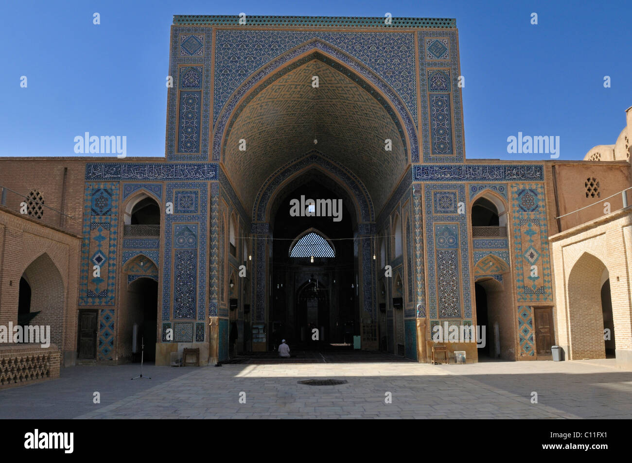 Freitag oder congregational Moschee in die historische Stadt von Yazd, UNESCO World Heritage Site, Iran, Persien, Asien Stockfoto