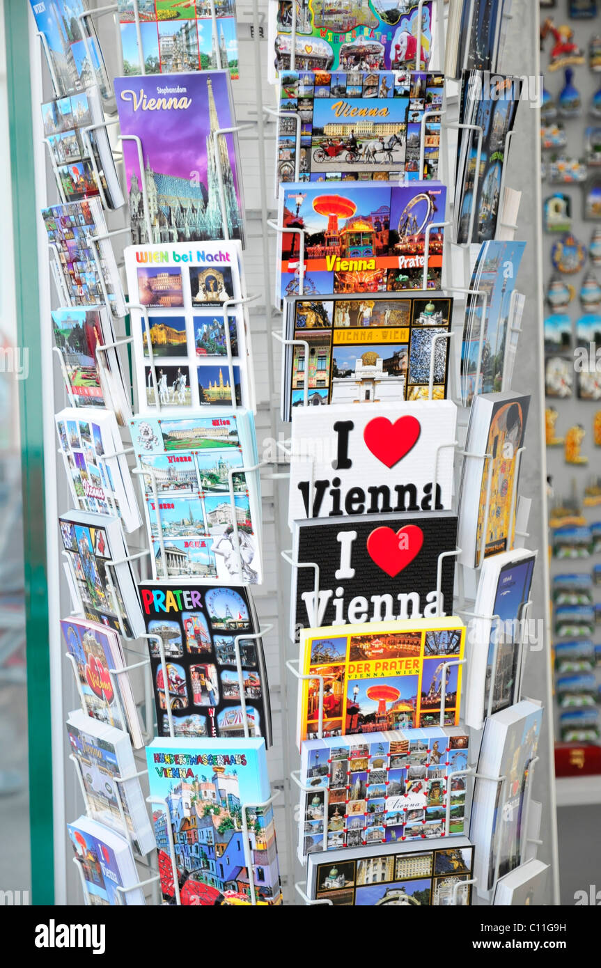 Postkarten, Souvenirs, Wien, Austria, Europe Stockfoto