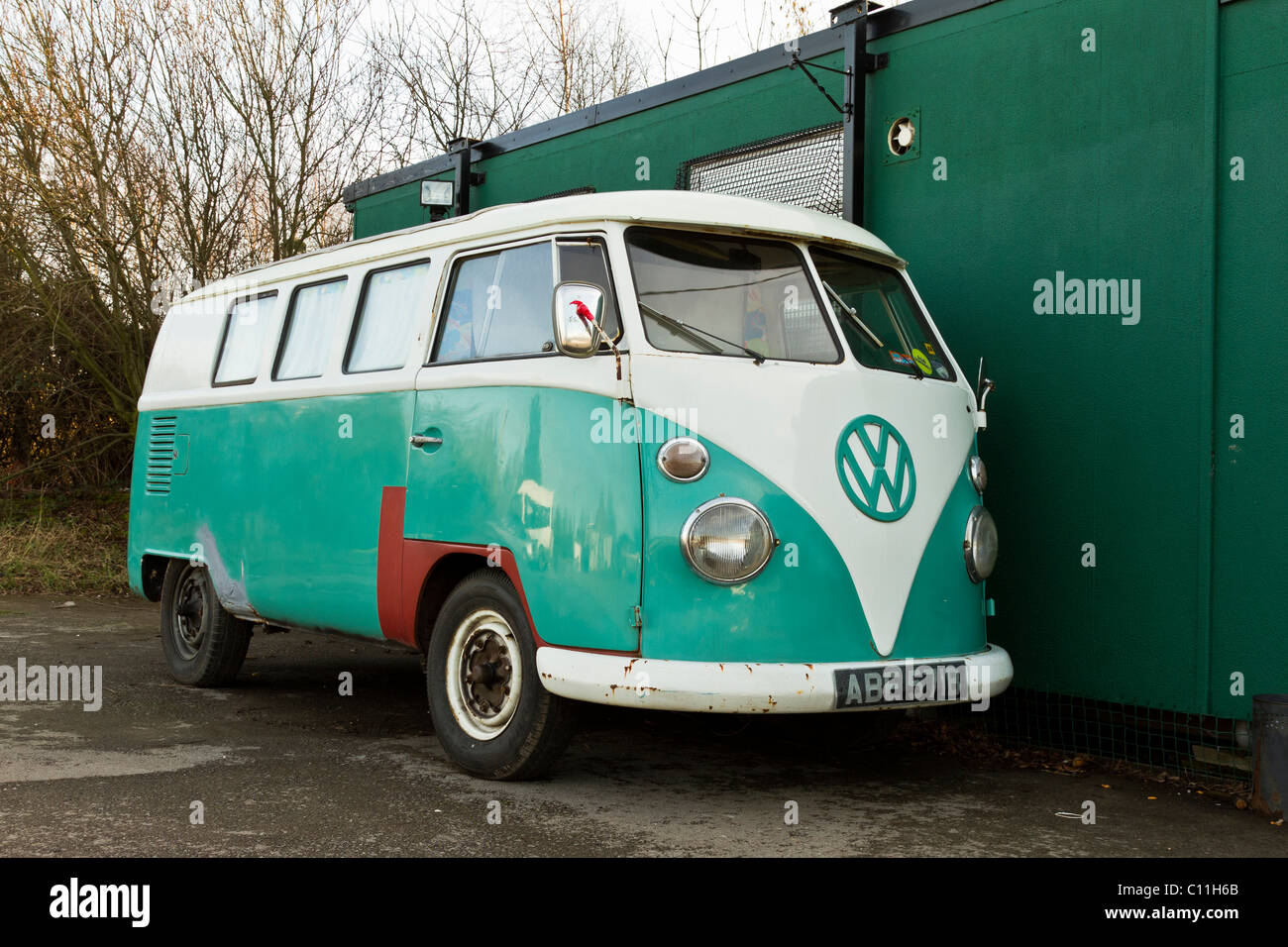 Volkswagen Camper, Splitscreen-Modell. Stockfoto