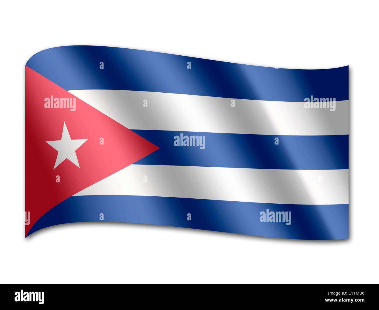 Flagge von Kuba Stockfoto