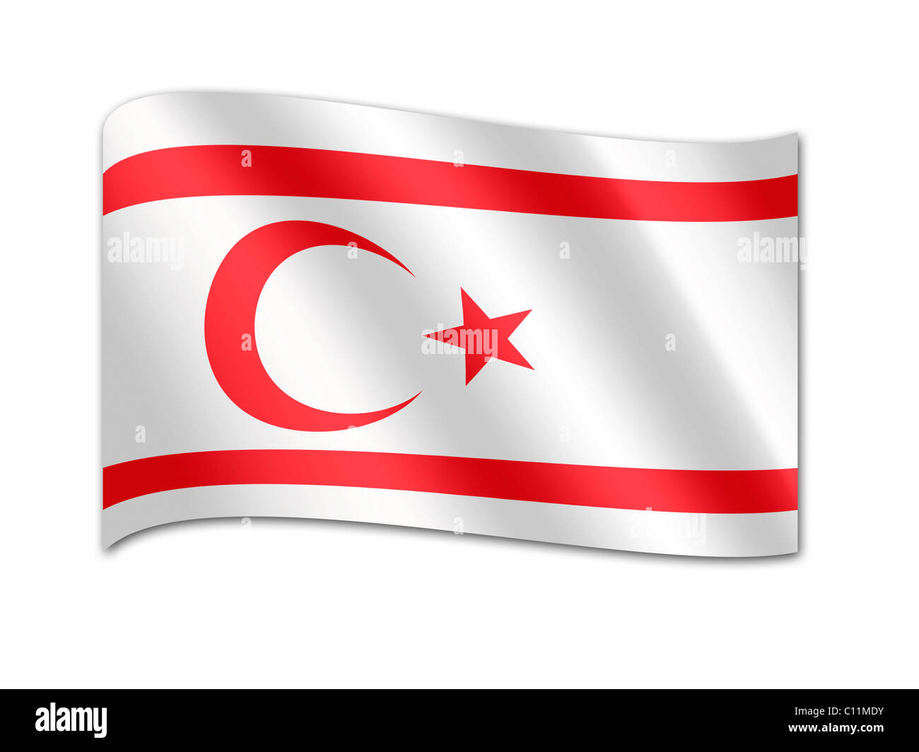 https://c8.alamy.com/compde/c11mdy/flagge-der-turkischen-republik-nordzypern-c11mdy.jpg