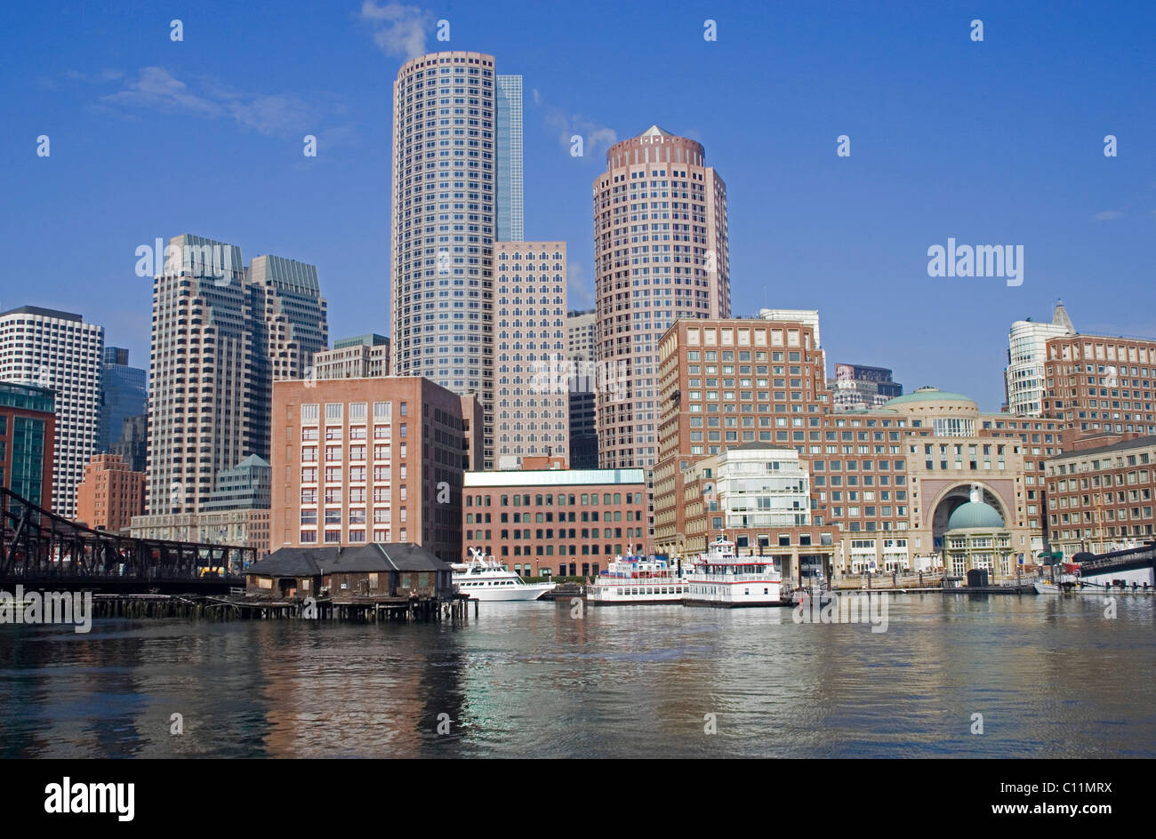 Skyline, Bankenviertel, Boston, Massachusetts, Neuengland, USA Stockfoto