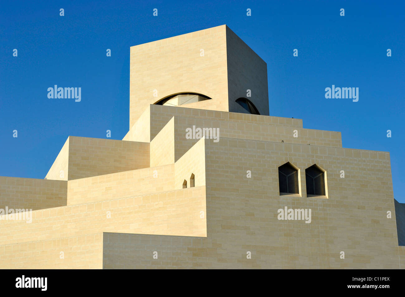 Museum für islamische Kunst, entworfen von I.M. PEI, Corniche, Doha, Katar, Persischer Golf, mittleren Osten, Asien Stockfoto