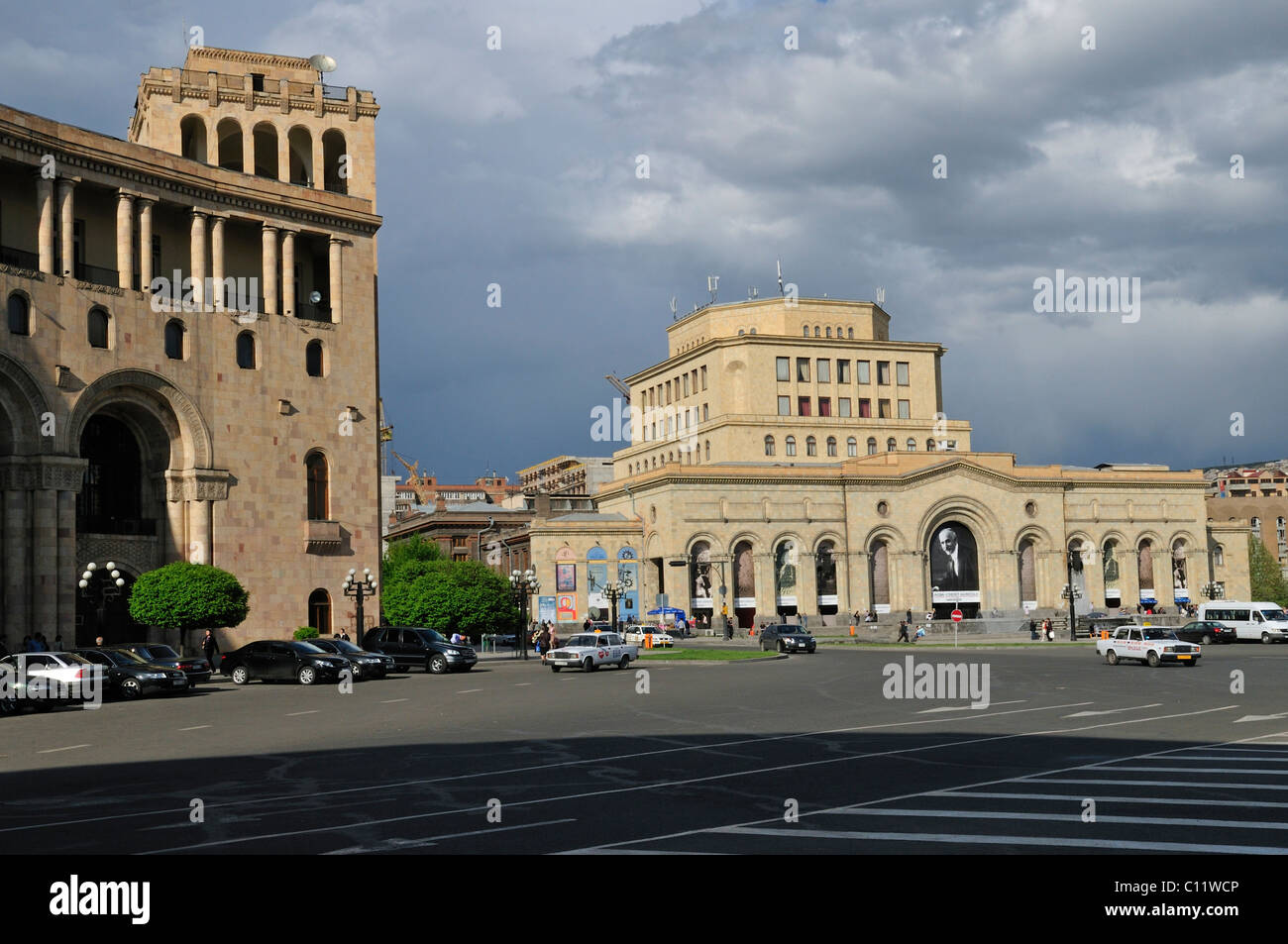 National Historical Museum am Platz der Republik, Innenstadt von Eriwan, Jerwan, Armenien, Asien Stockfoto