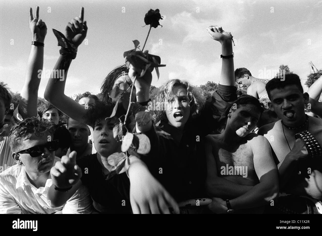 Bizarre-Festival am 11.07.1987 auf der Loreley Freilichtbühne, St. Goarshausen, Rheinland-Pfalz, Deutschland, Europa Stockfoto