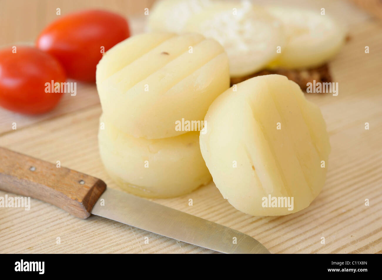 Harzer Roller, traditionelle Käse von Harzkreises gerollt Stockfoto