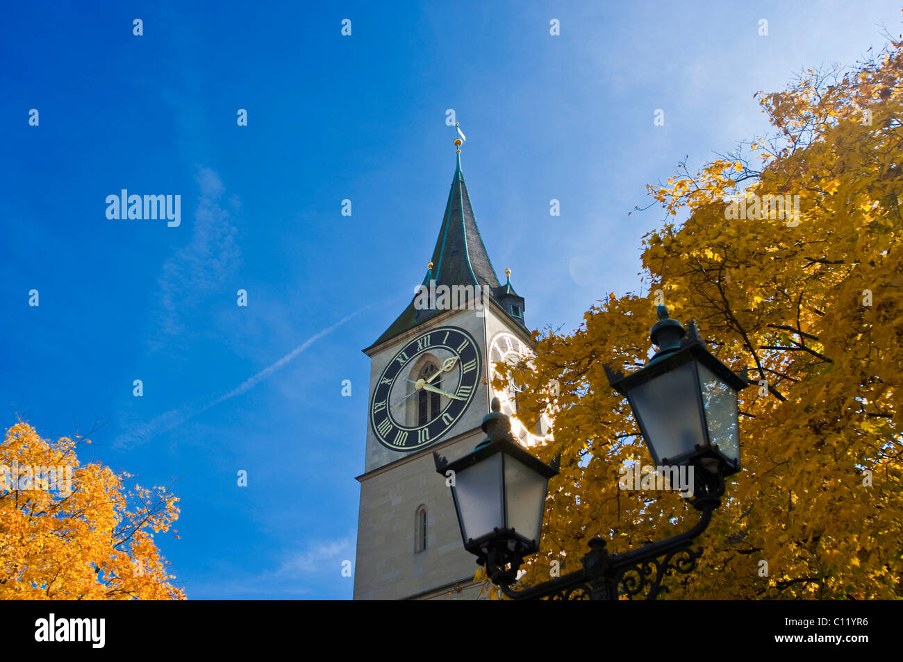 St.-Petri Kirche, Altstadt, Zürich, Schweiz, Europa Stockfoto