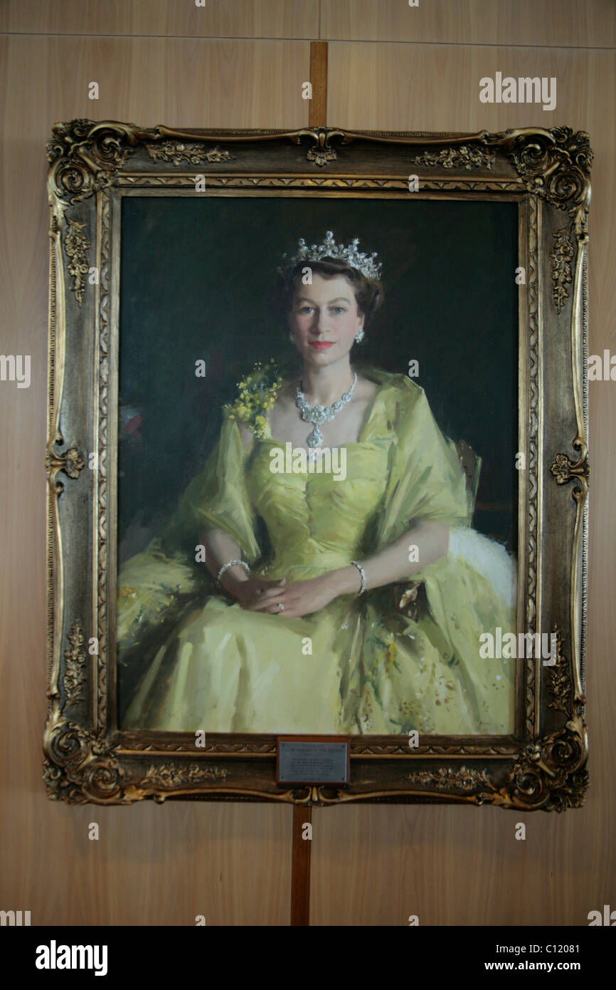 Gemälde von Königin Elizabeth II im australischen Parlament, Canberra, Australian Capital Territory, Australien Stockfoto