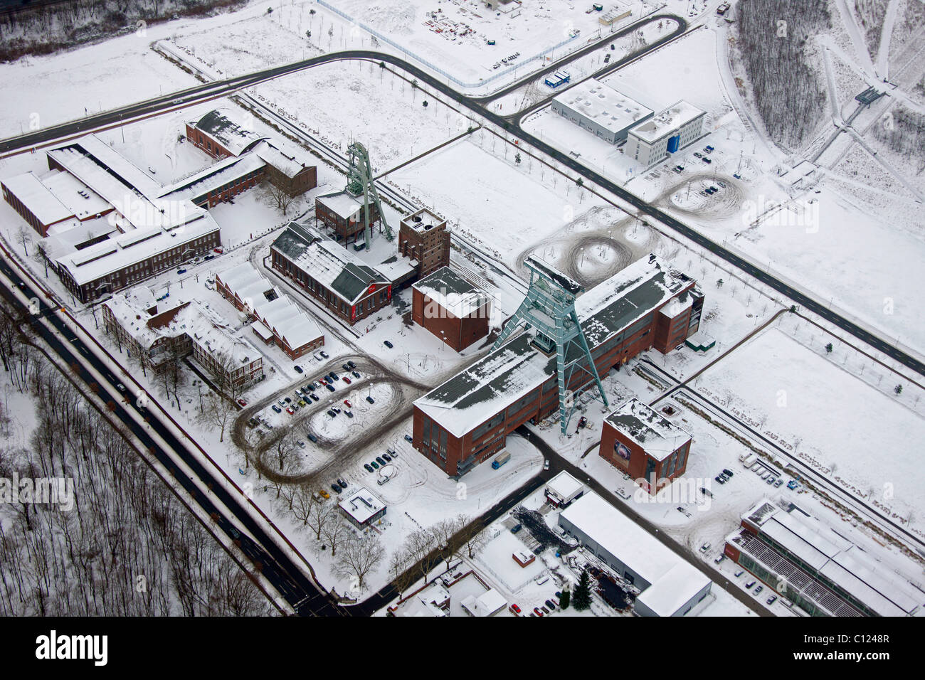 Luftbild, EWALD Industriestandort, ehemaligen Bergbaugebiet, Strukturwandel, Ruhrgebiet, Herten, Nordrhein-Westfalen Stockfoto