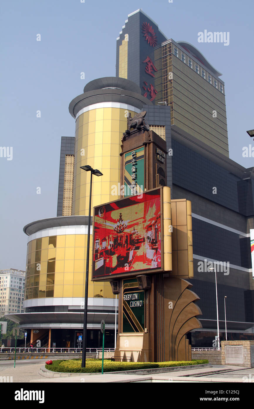 Das Sands Hotel, Kasino und Babylon Casino anmelden, Macau, China Stockfoto