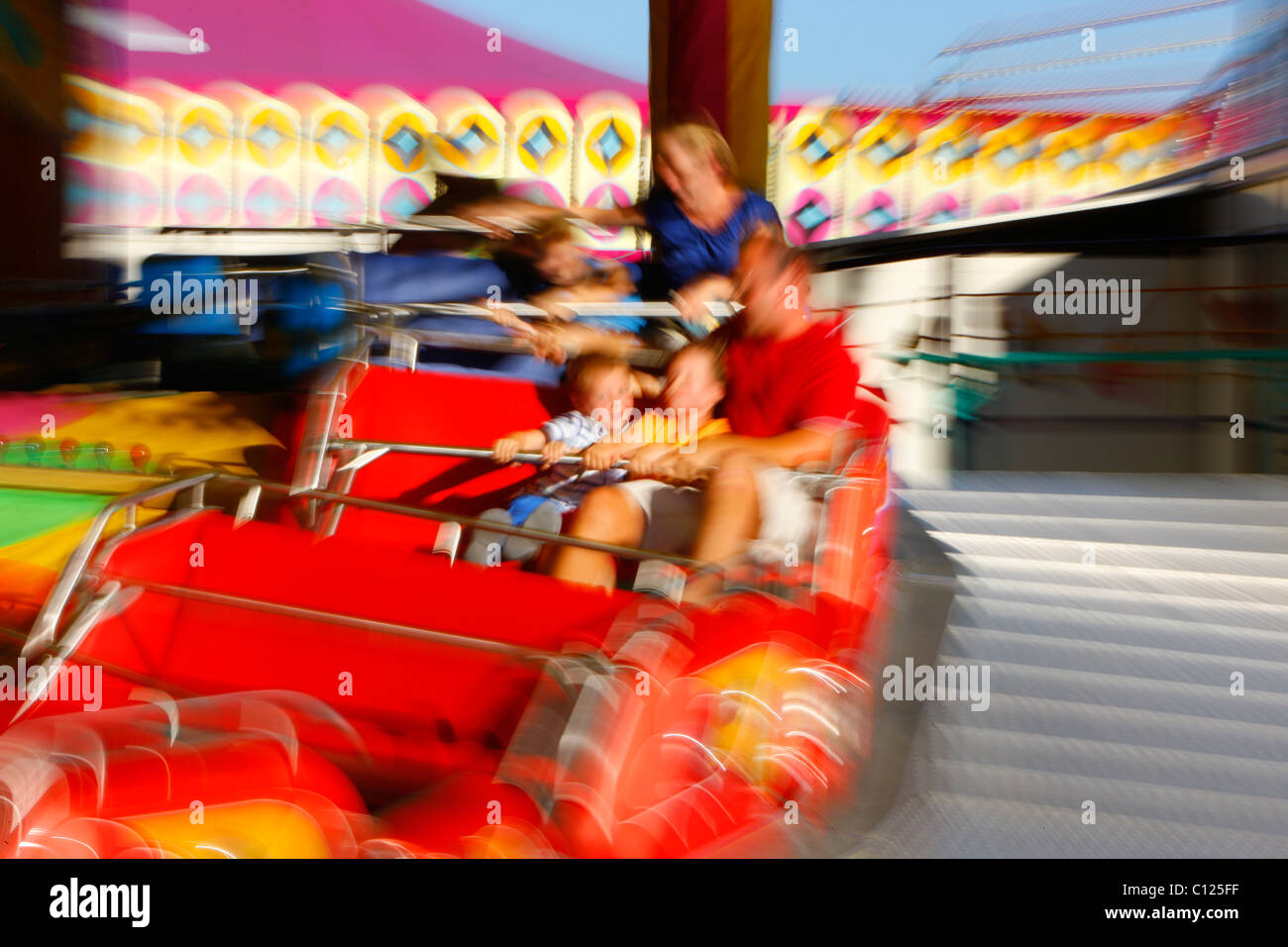 Karussell, Volksfest, Muehldorf am Inn, Bayern, Deutschland, Europa Stockfoto
