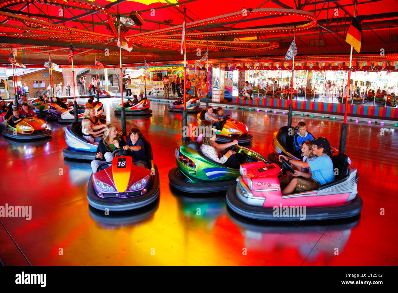 Autoscooter, Volksfest, Muehldorf am Inn, Bayern, Deutschland, Europa Stockfoto