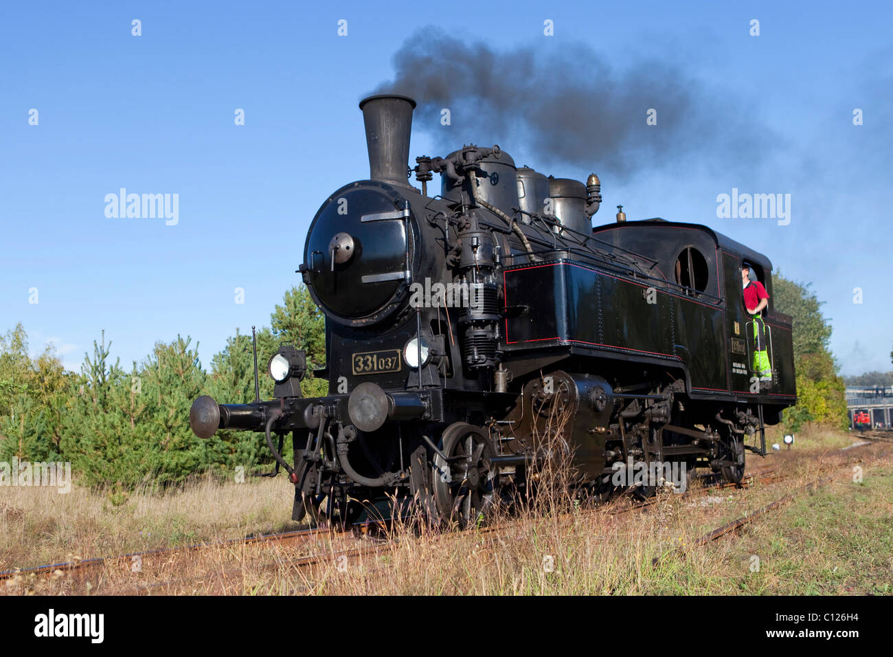 Dampf Lok 331.037 Slowakei, Eisenbahn Museum Strasshof, Österreich Stockfoto
