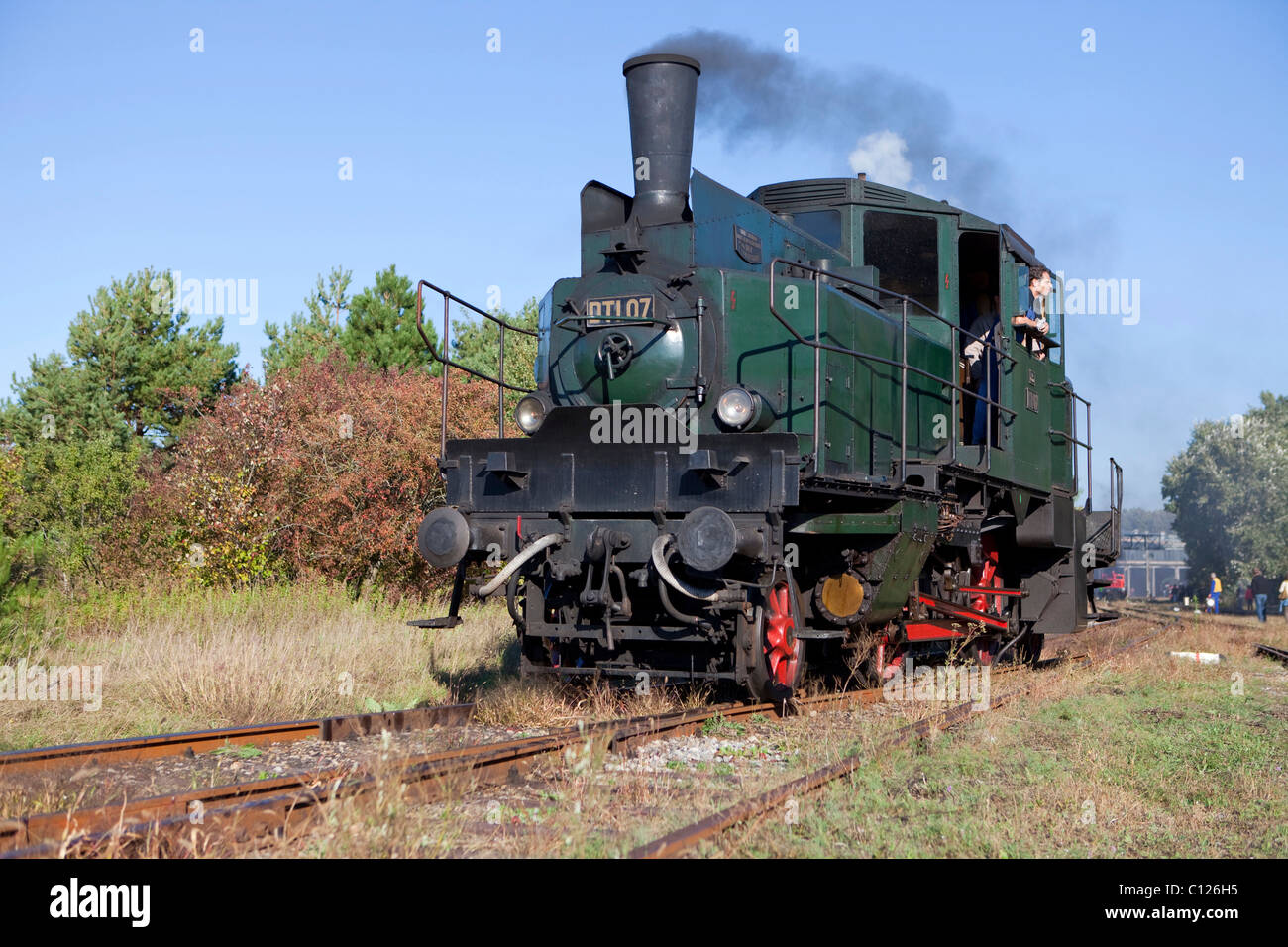 Dampf Lok DT 1.07, Baujahr 1935 in der Floridsdorfer Lokomotivfabrik, Österreich, maximale Höchstgeschwindigkeit 100 km/h Stockfoto