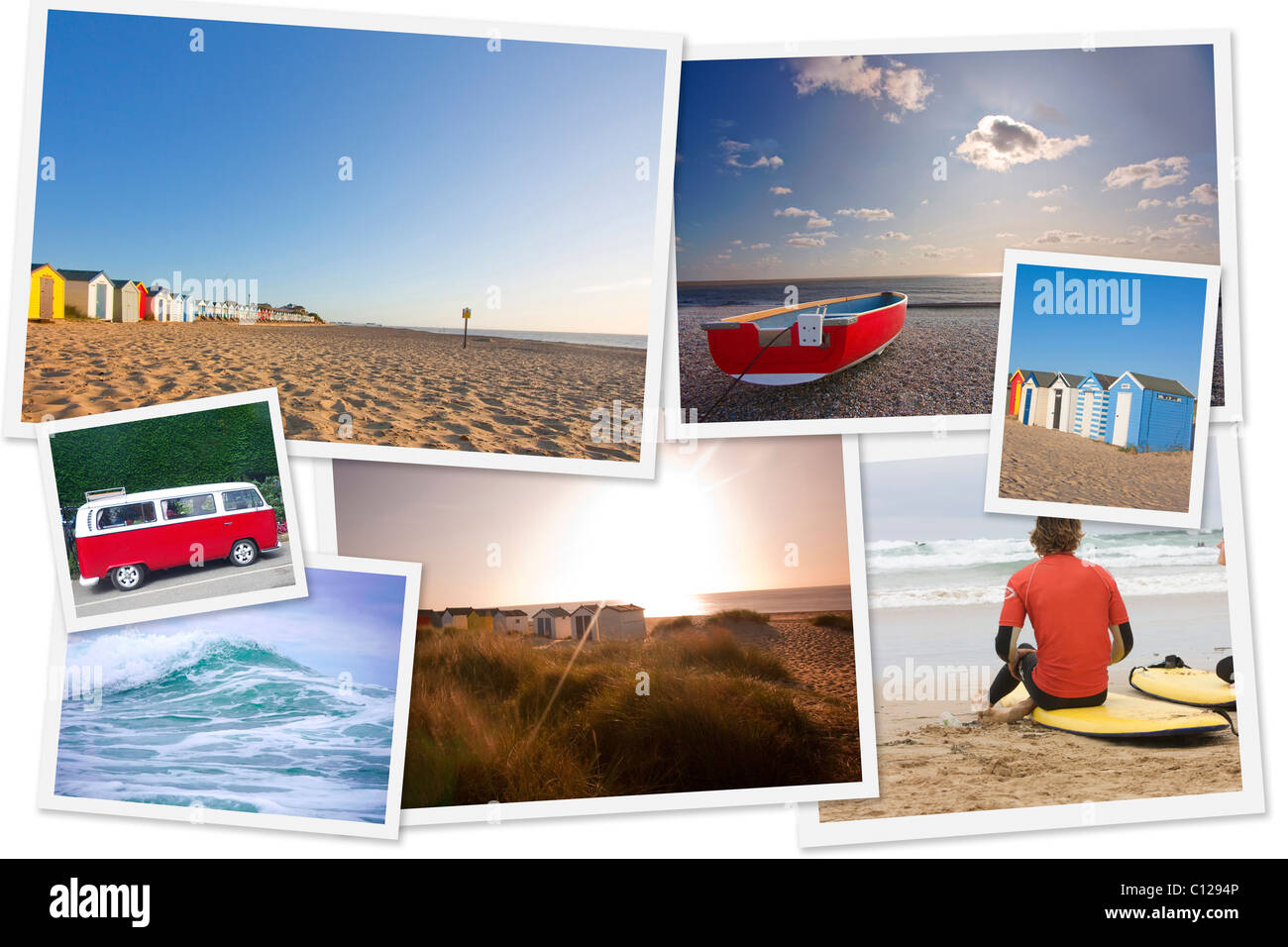 Typisch britische Sommerurlaub am Strand Stockfoto