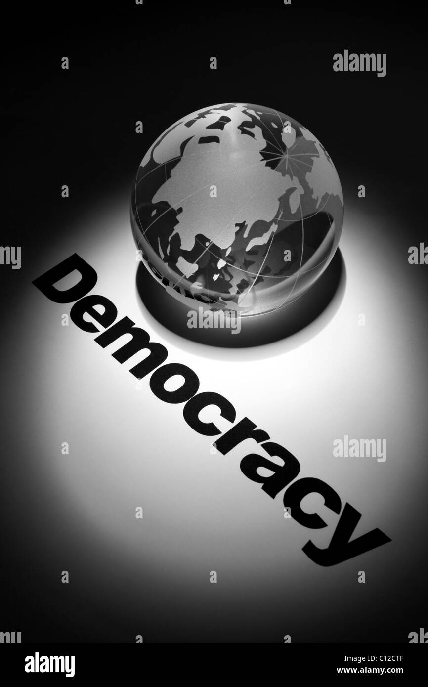 Globus, Konzept der Demokratie Stockfoto
