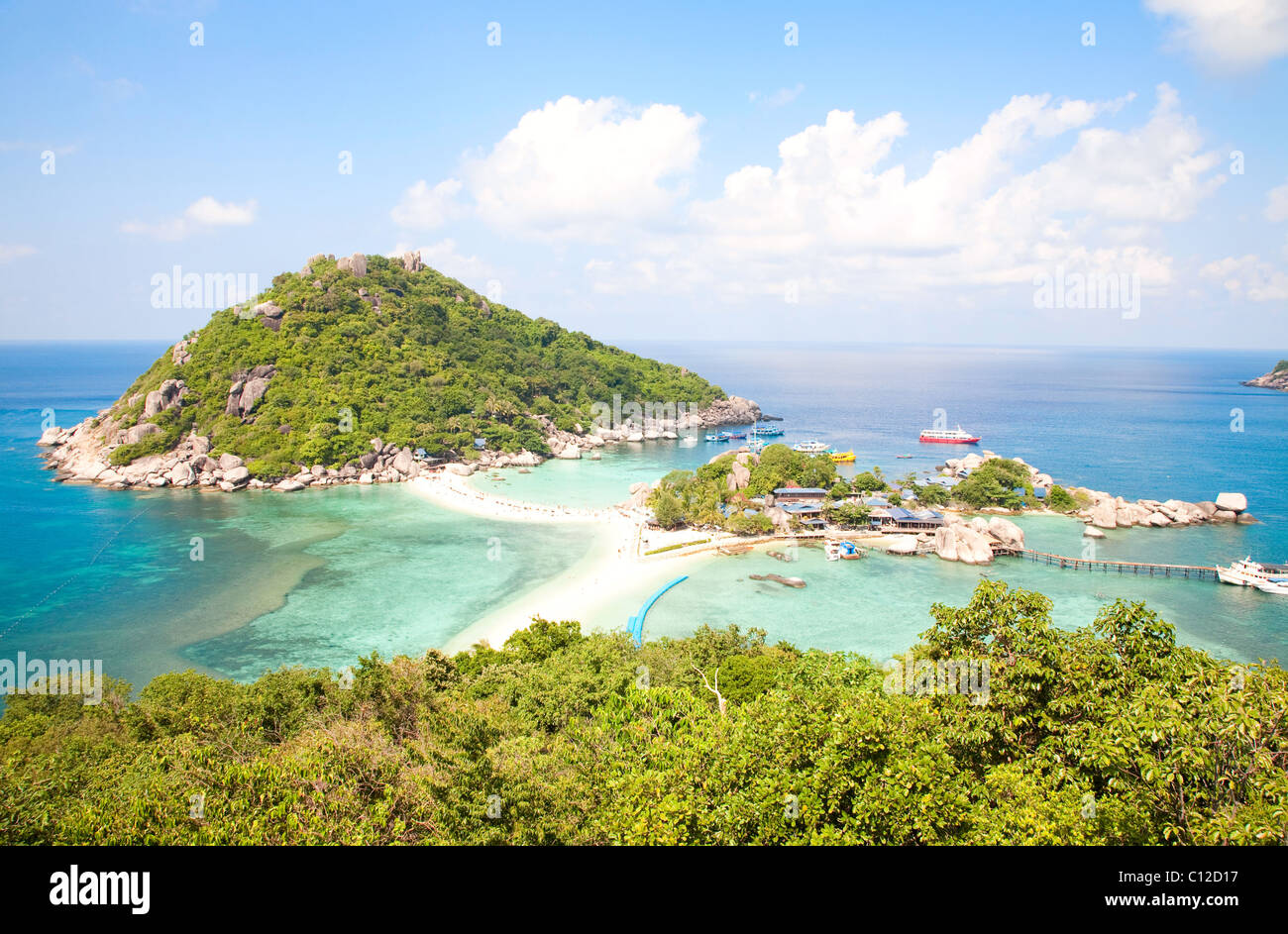 Tropische Insel-Paradies Koh Nangyuan in der Nähe von Insel Koh Tao, Thailand Stockfoto