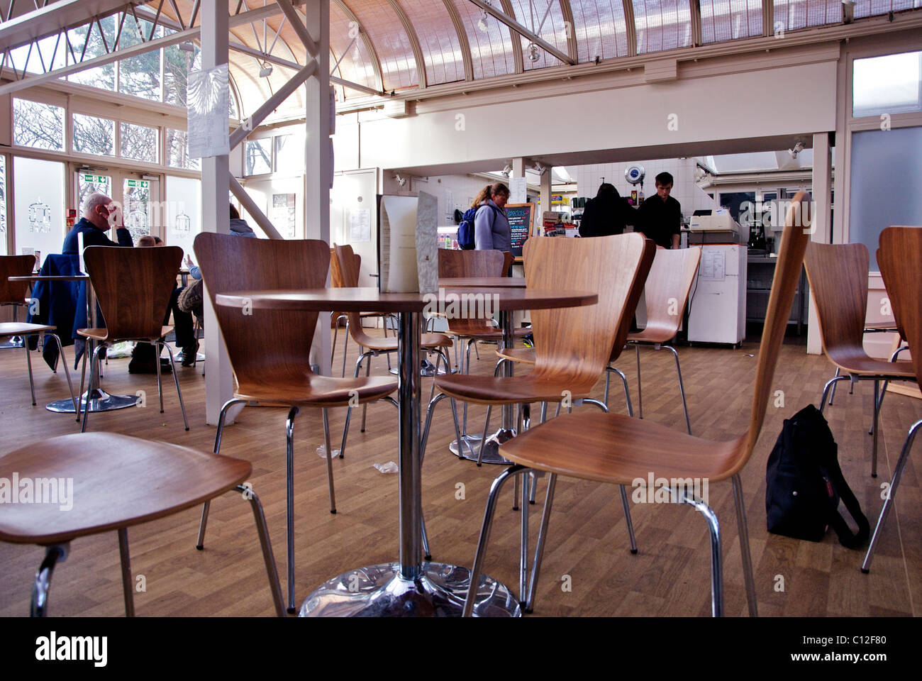 Cafe am Williamson Park in Lancaster in der Nähe von Gedenkstätte Ashton Stockfoto