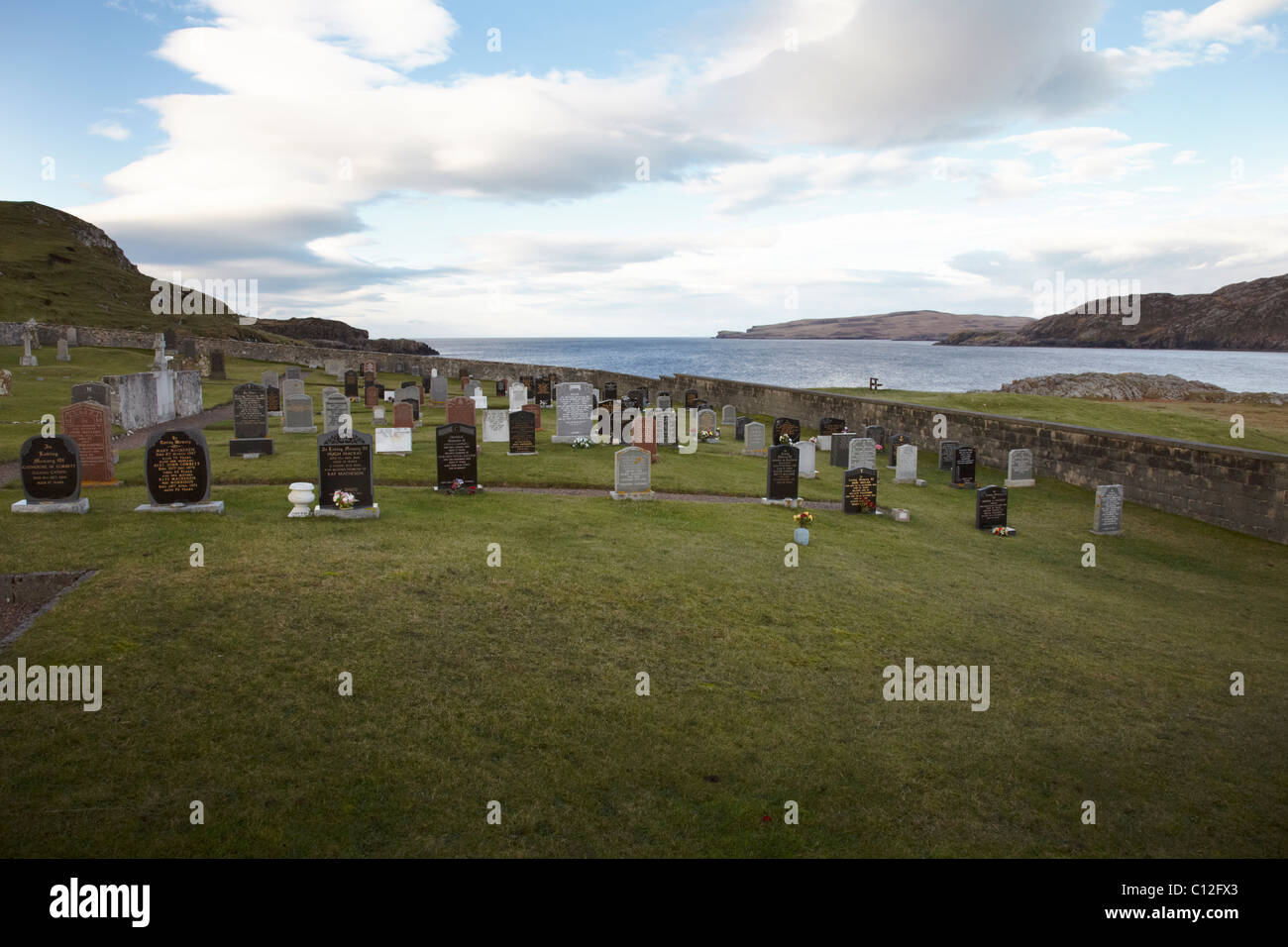 Friedhof von Scourie. Highland, West Coast, Schottland Stockfoto