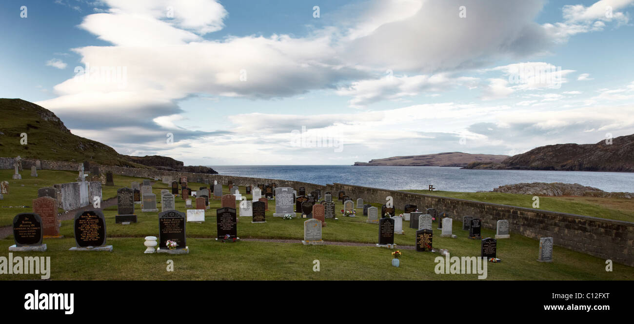 Friedhof von Scourie. Highland, West Coast, Schottland Stockfoto